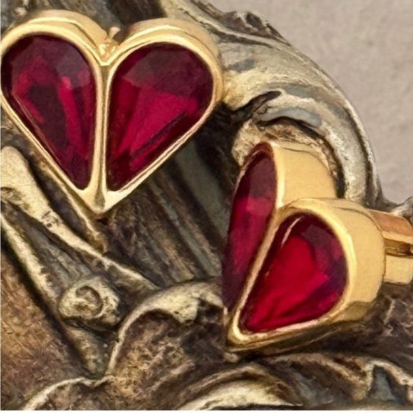 KATE SPADE NEW YORK ♠️ ROCK SOLID RED HEART STUD EARRINGS ❤️ - Picture 4 of 7
